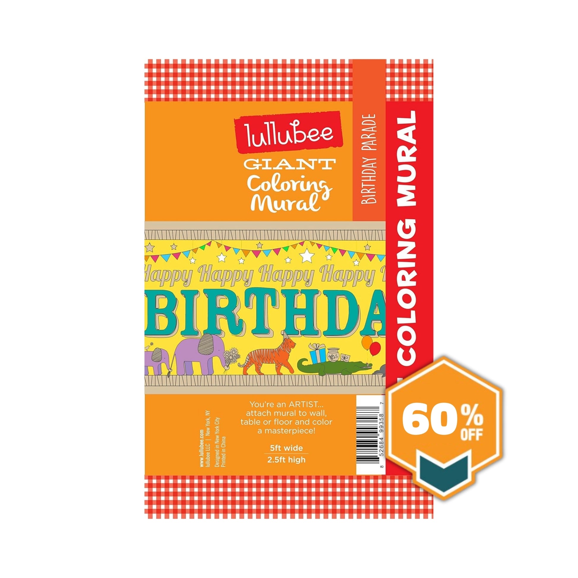 GIANT Coloring Mural - Birthday Parade